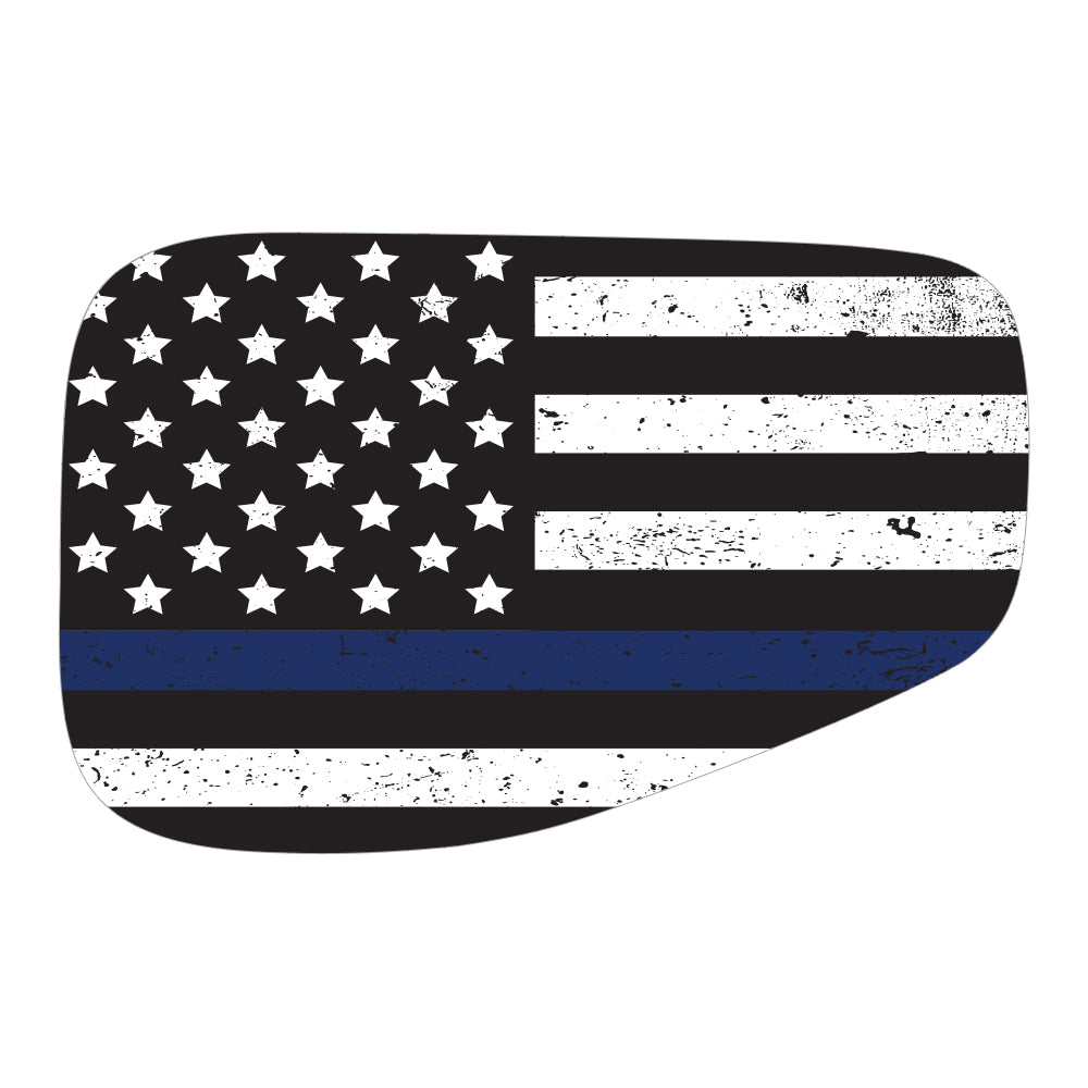 Thin Blue Line Distressed Gas Cap Decal for JT or Gladiator