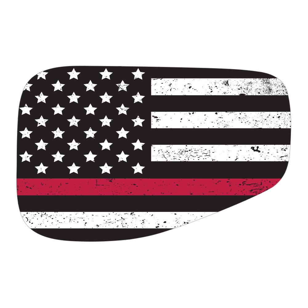 Thin Red Line Distressed Gas Cap Decal for JT or Gladiator