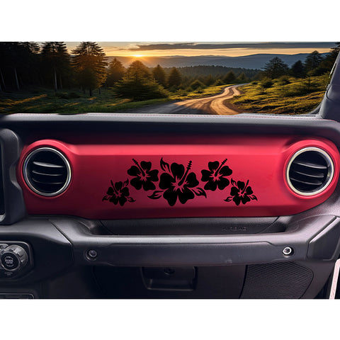 Hibiscus Dashboard Decal