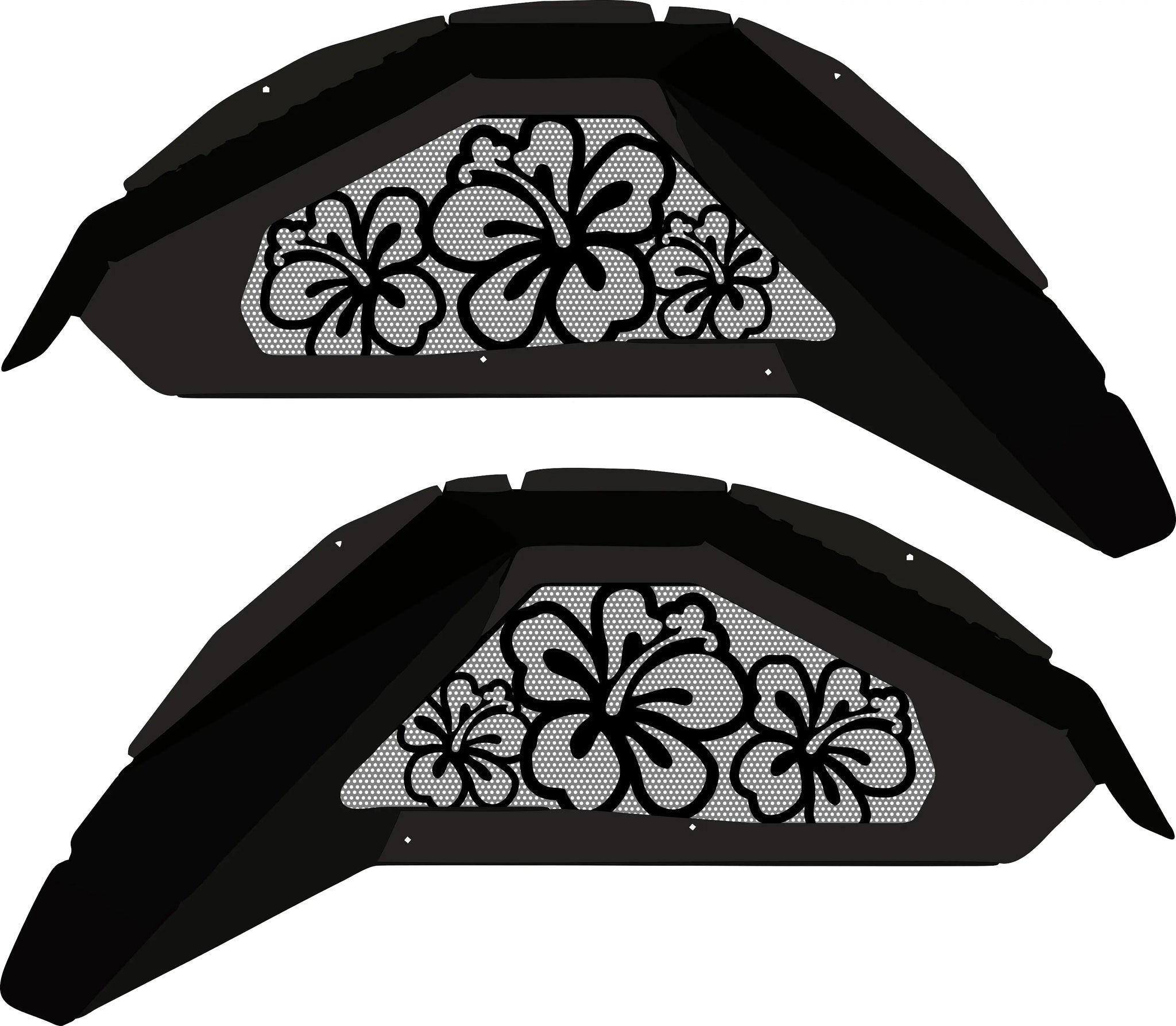 Hibiscus Flowers Rear Inner Fenders