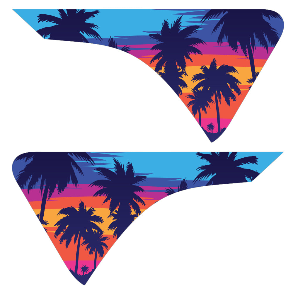 Miami Palm Trees 2pc Vinyl Fender Decal