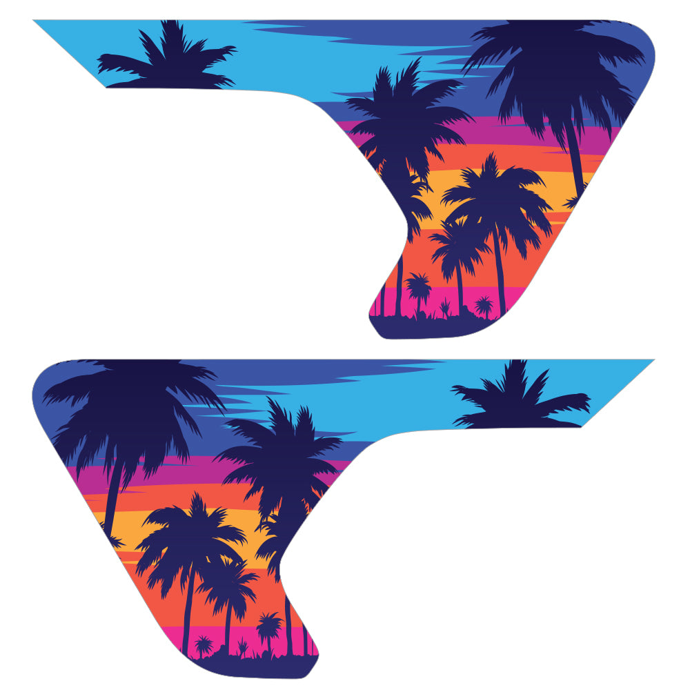 Miami Palm Trees 2pc Vinyl Fender Decal