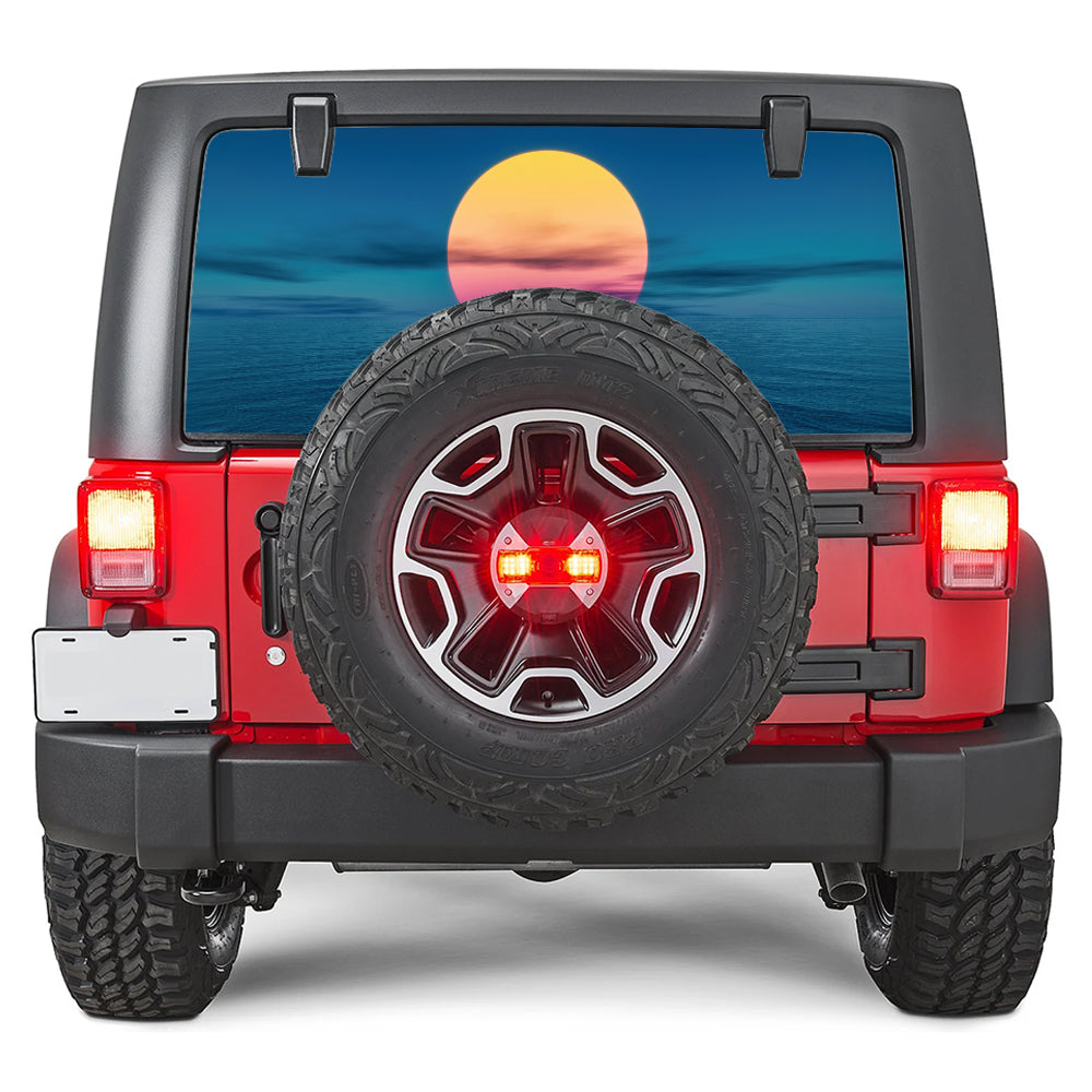 Moon Sun Rear Window Decal