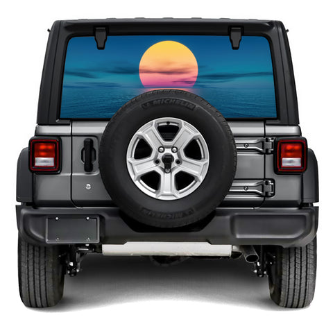 Moon Sun Rear Window Decal