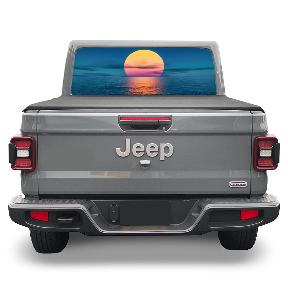 Moon Sun Rear Window Decal