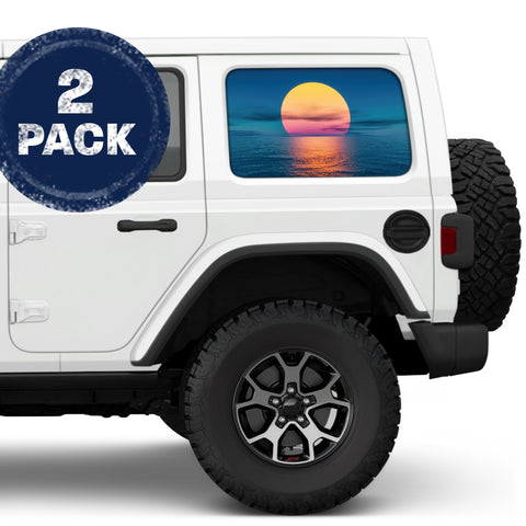 Moon Sun Side Windows Printed Vinyl Decal