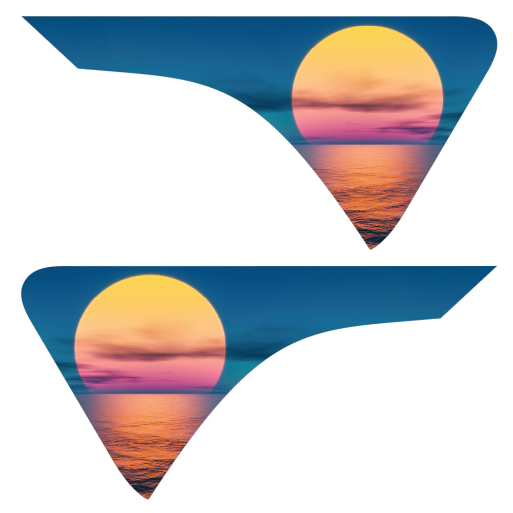 Moon Sun 2pc Vinyl Fender Decal