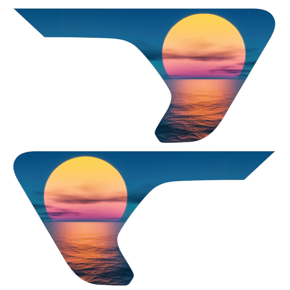 Moon Sun 2pc Vinyl Fender Decal