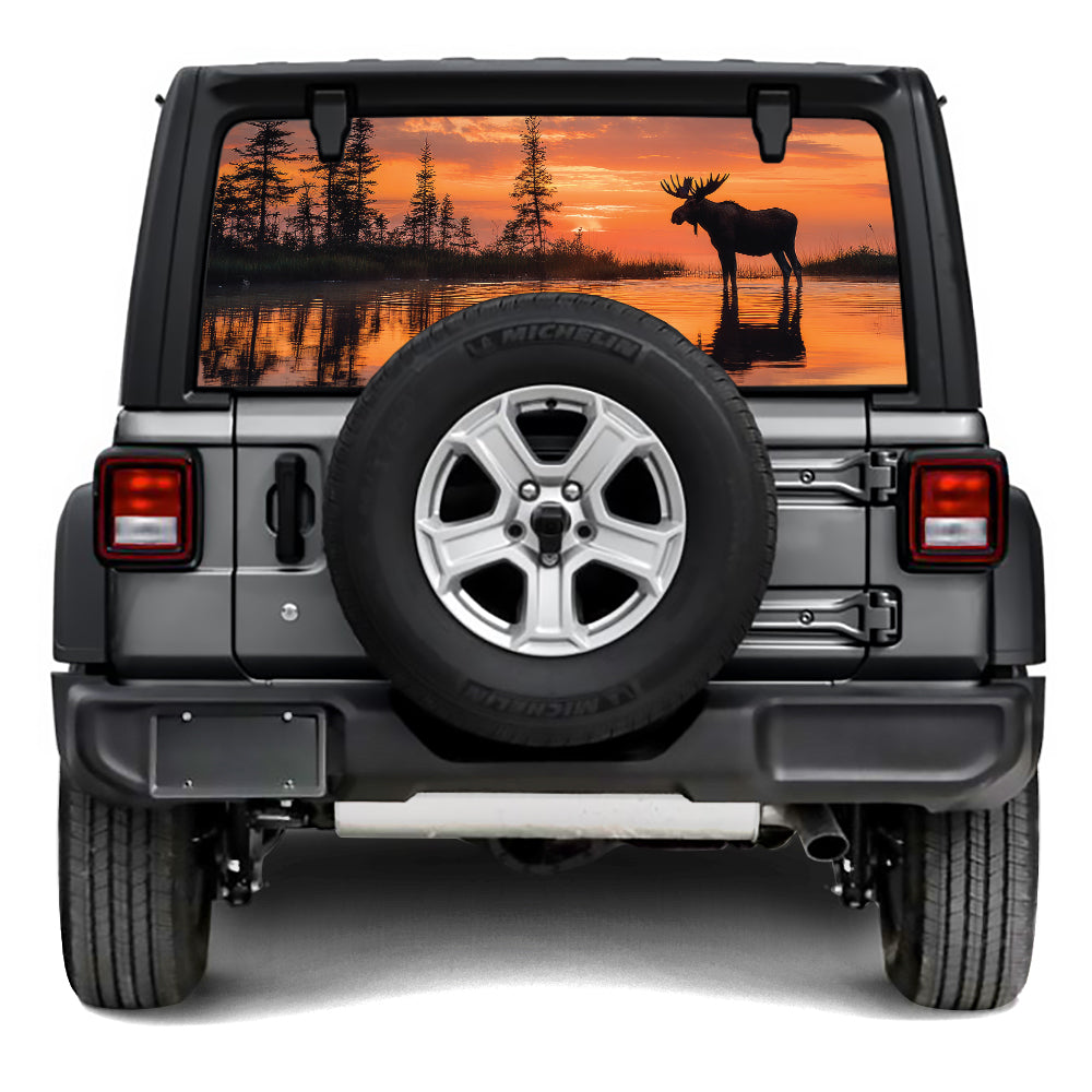 Moose Lake Rear Window Decal
