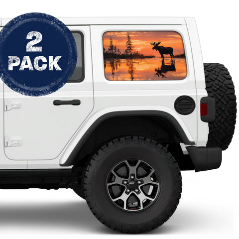 Moose Lake Side Windows Printed Vinyl Decal