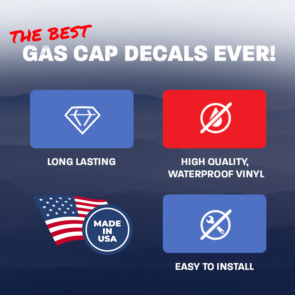 Old Glory Gas Cap Decal for JT or Gladiator