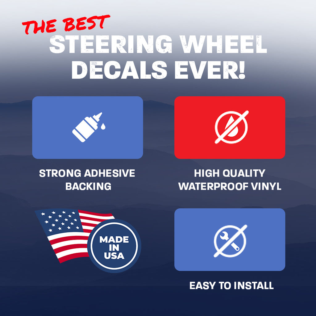 Eagle Flag Steering Wheel Decal