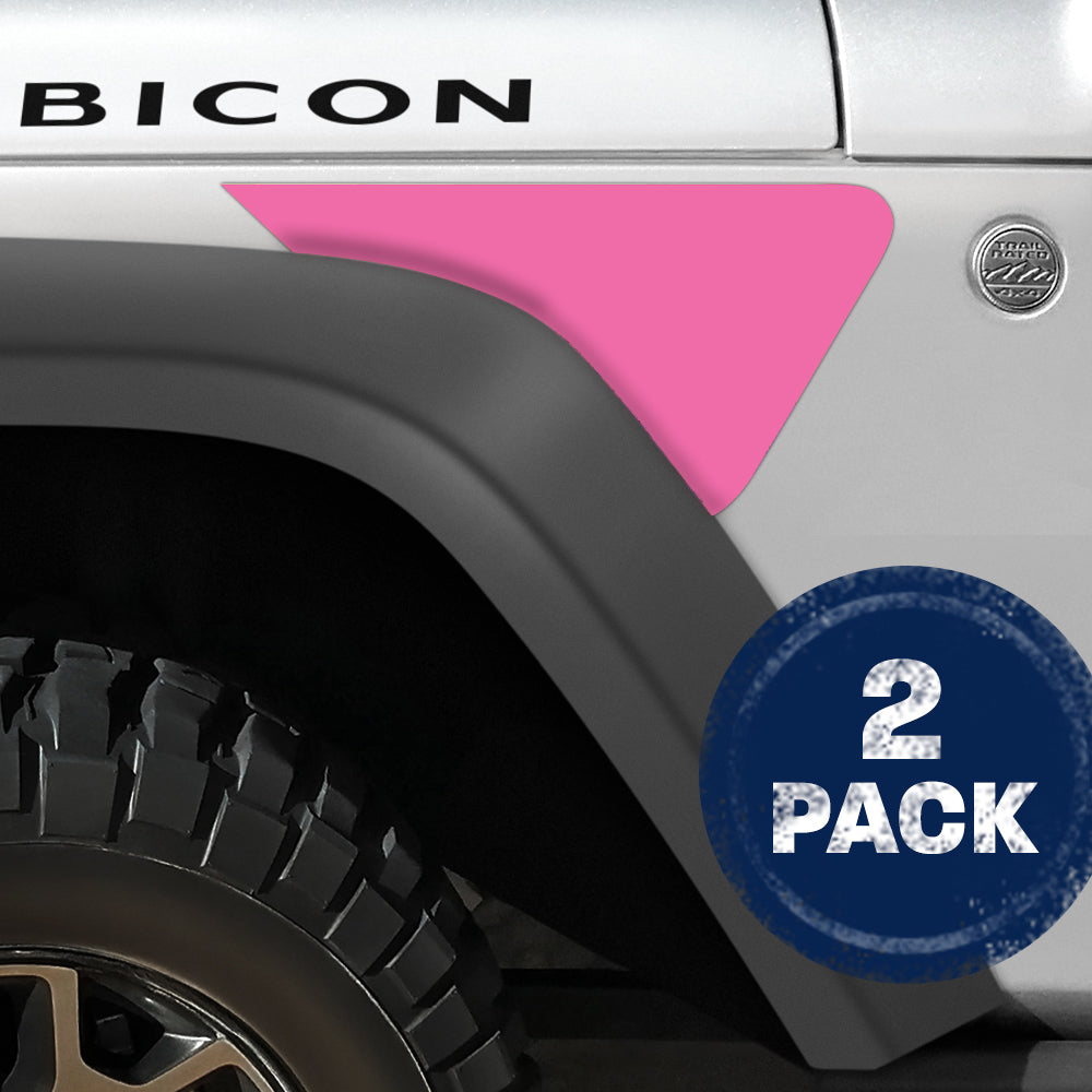 Solid Pink 2pc Vinyl Fender Decal