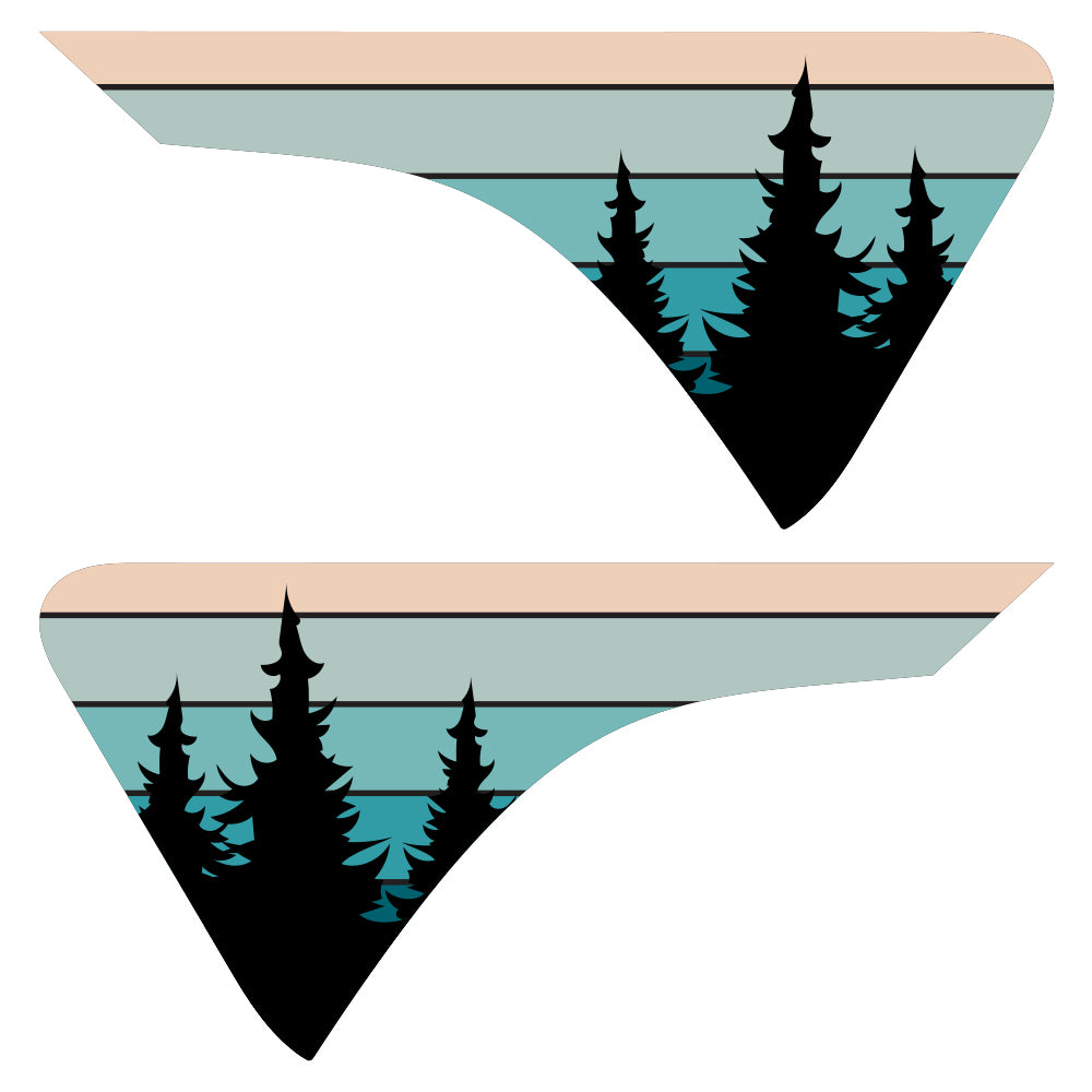 Evening Trees 2pc Vinyl Fender Decal