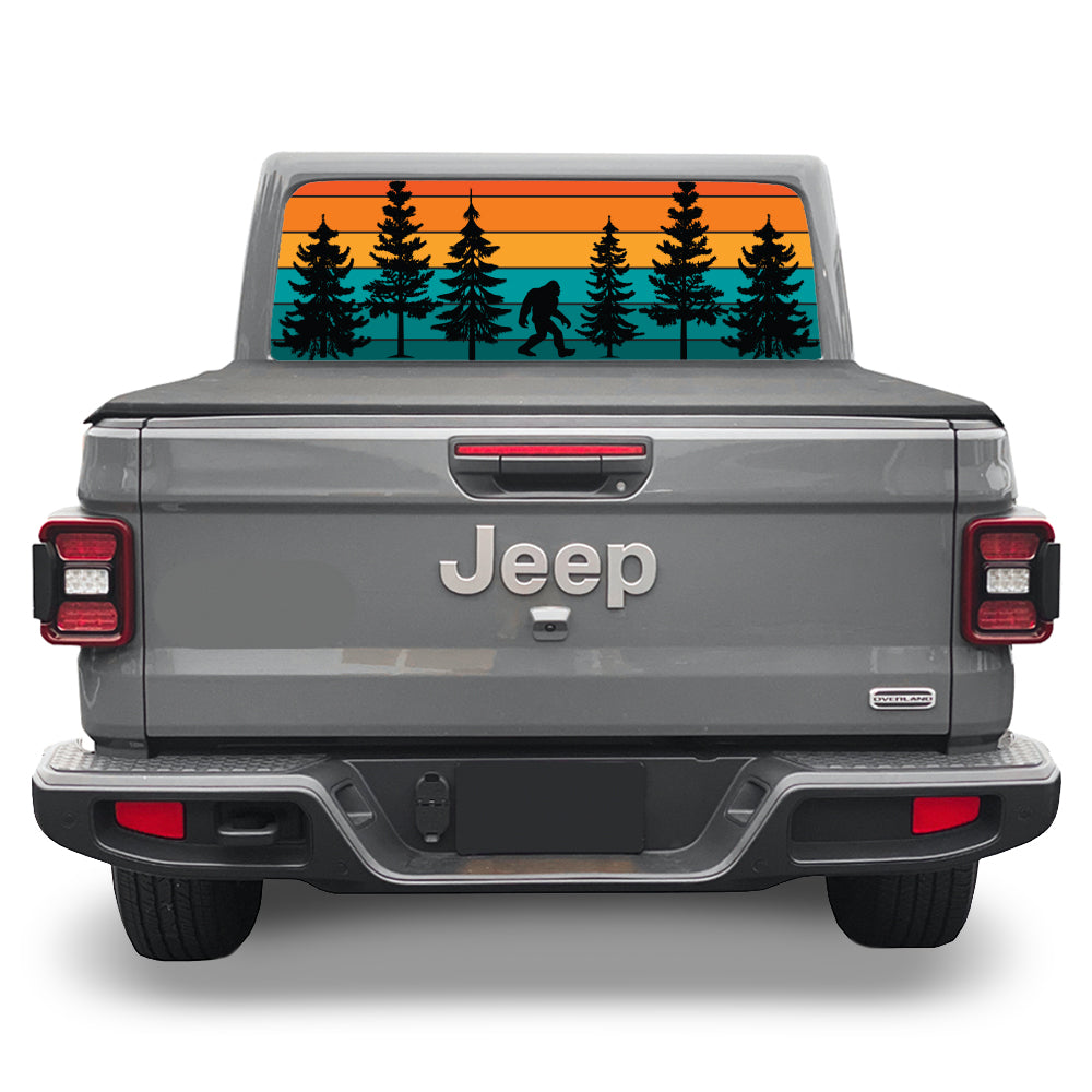 Yeti Trees Rear Window Decal
