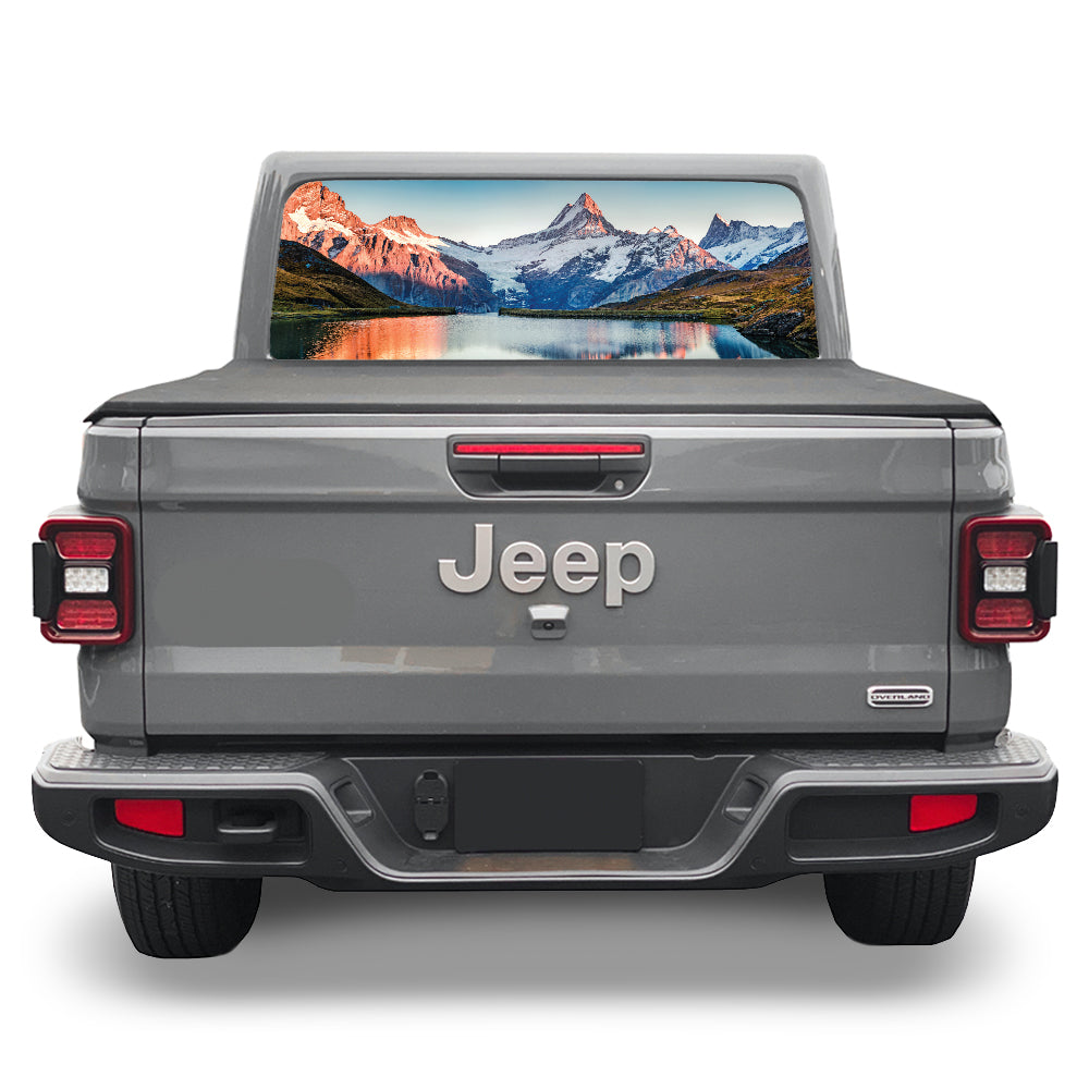 Snow Lake Rear Window Decal