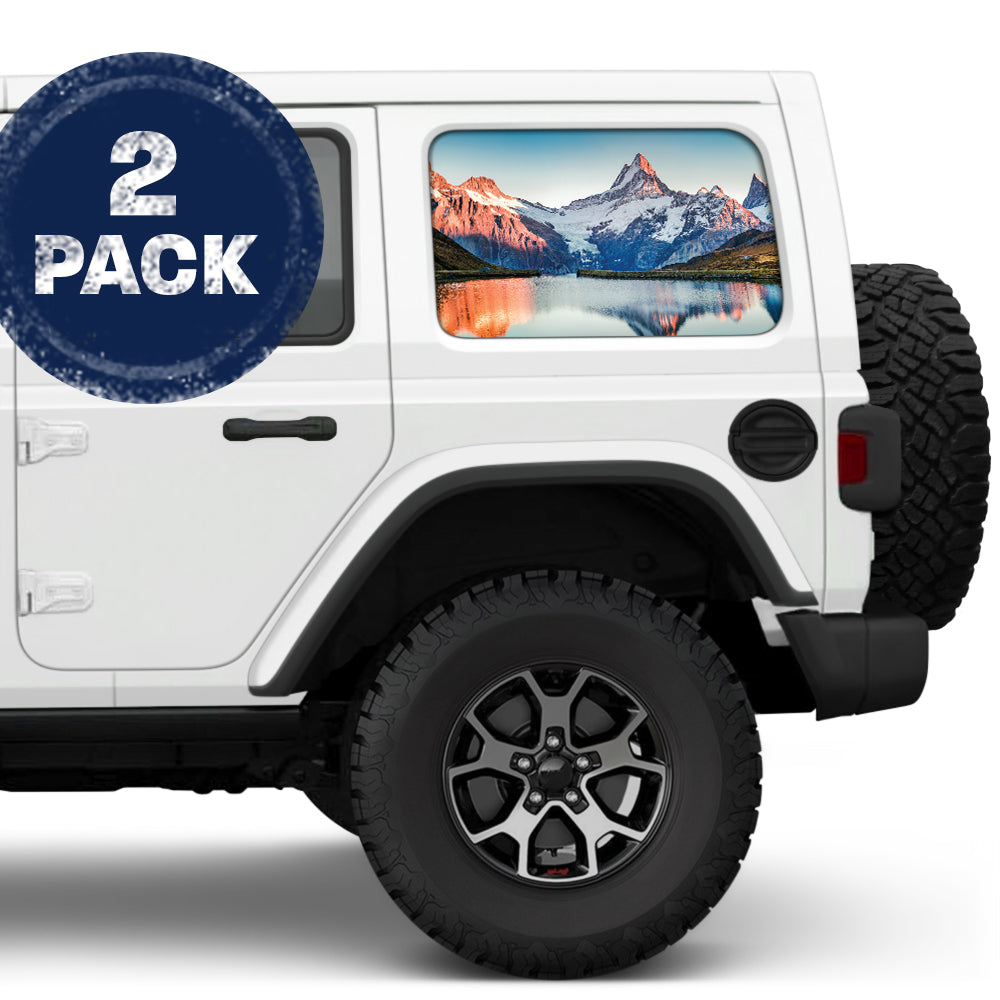 Snow Lake Side Windows Printed Vinyl Decal