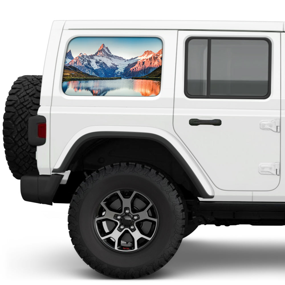Snow Lake Side Windows Printed Vinyl Decal