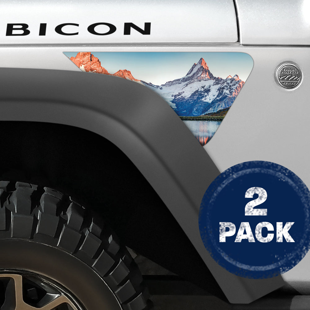 Snow Lake 2pc Vinyl Fender Decal