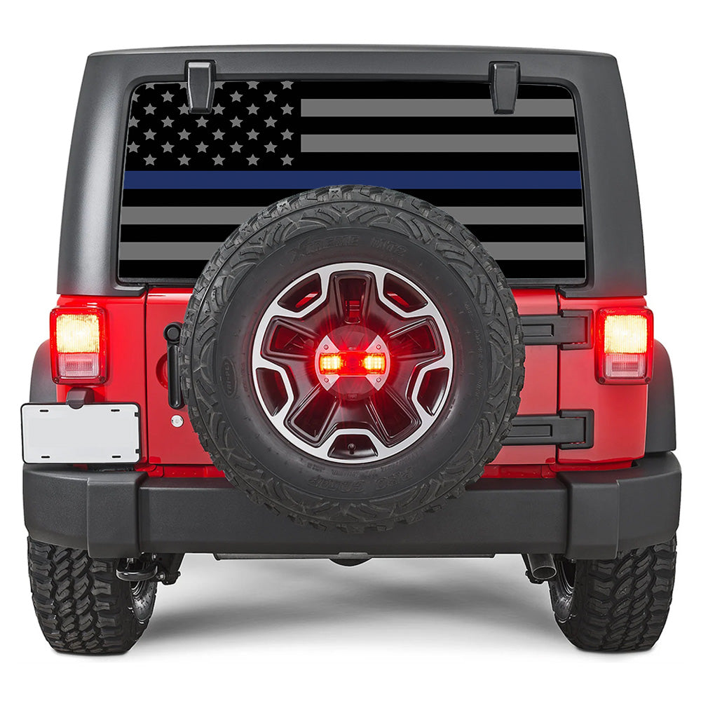 Thin Blue Line Rear Window Decal