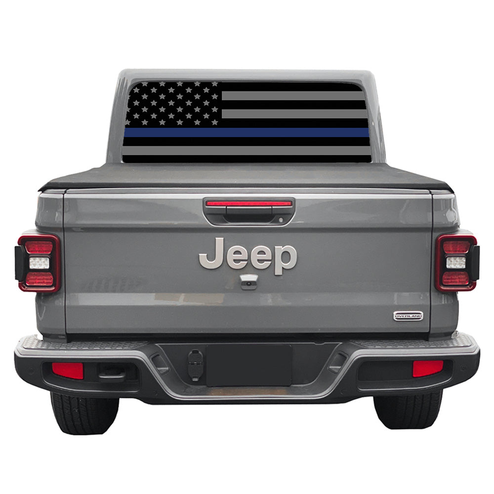 Thin Blue Line Rear Window Decal
