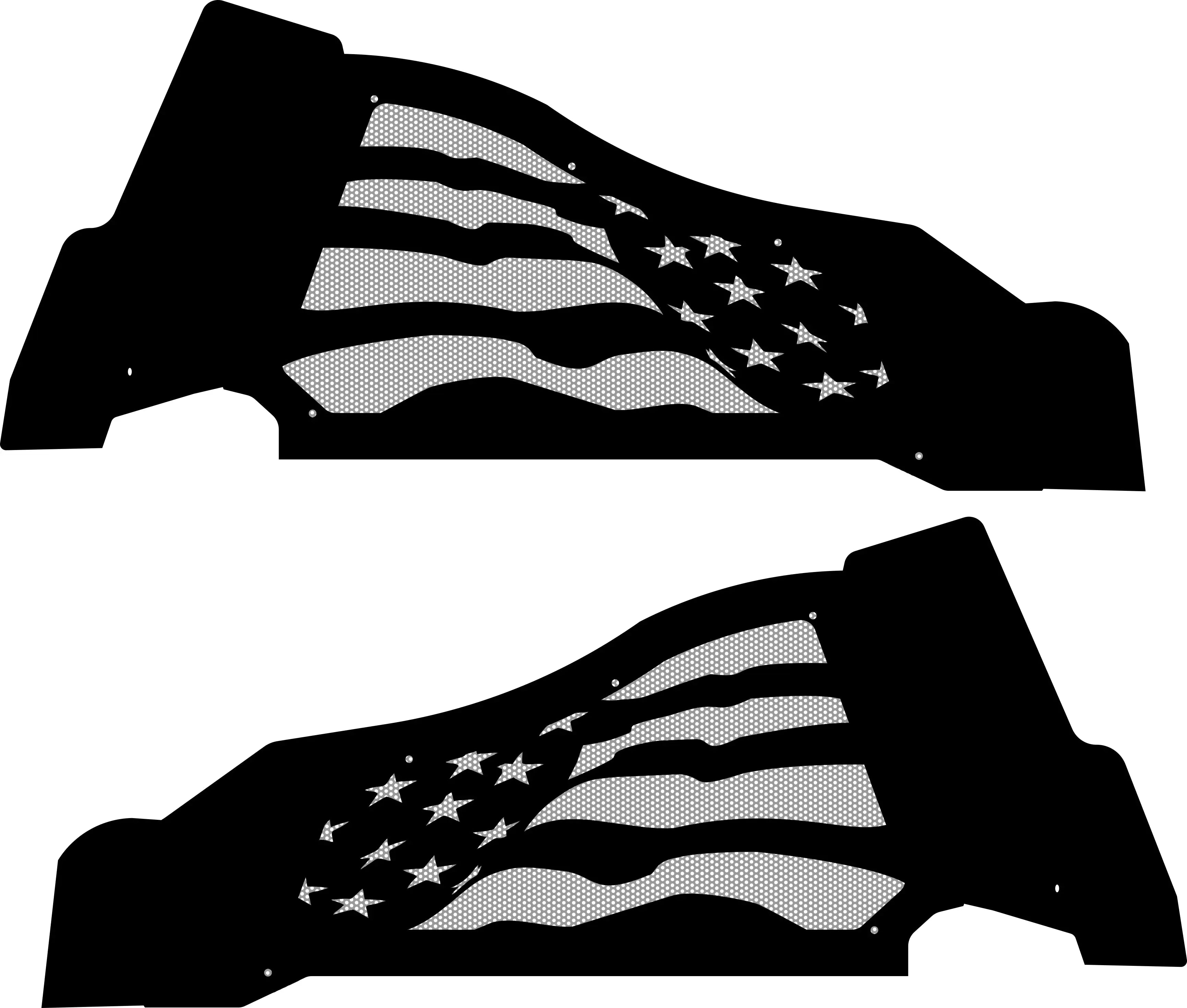 Waving Flag Rear Inner Fenders