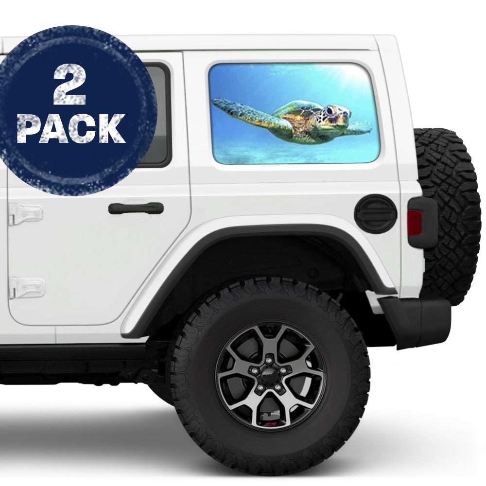 Turtle Side Windows Printed Vinyl Decal
