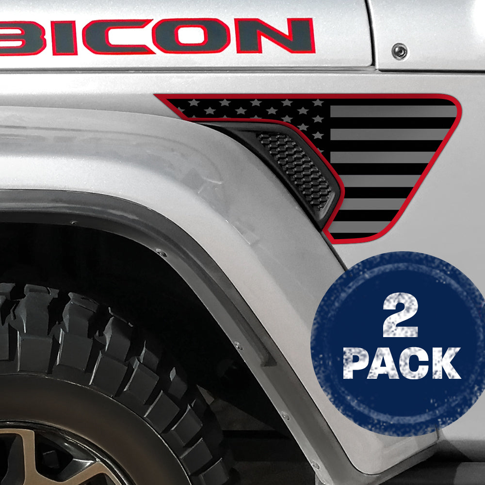 2x American Flag Dome Emblem Decals – Aluminum, Magnetic & Adhesive Combo