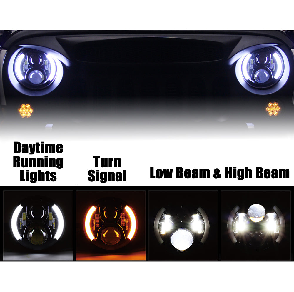 Night Back LED Headlights