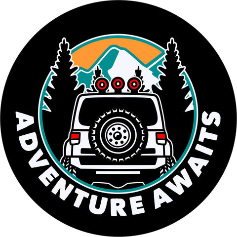 Adventure Awaits Jeep Spare Tire Cover
