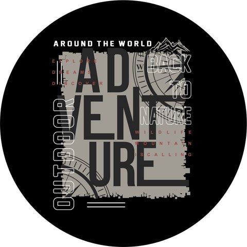 Around The World Adventures Unique Spare Tire Cover for Bronco, Jeep, RV, Camper, Trailers, & More