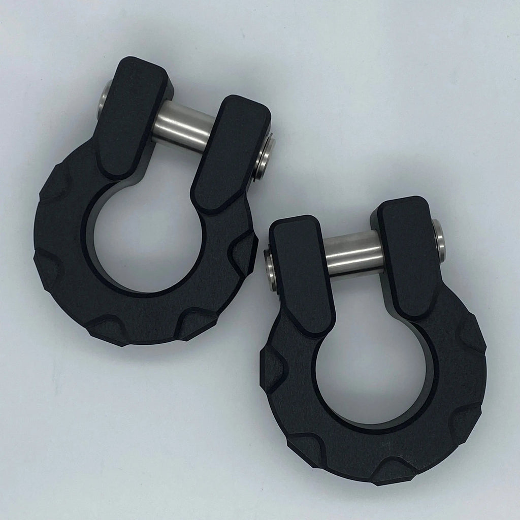 Billet Aluminum d-ring shackles with stainless steel 7/8 pin. PPE Offroad