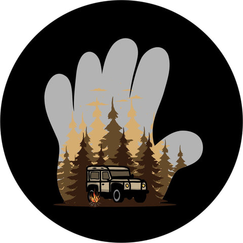 Camping by the Fire + Jeep Wave SUV Spare Tire Cover | Jeep, Bronco, RV, Camper, Trailers