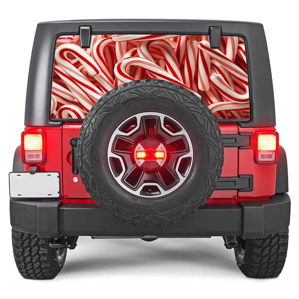 Candy Cane Mix Rear Window Decal