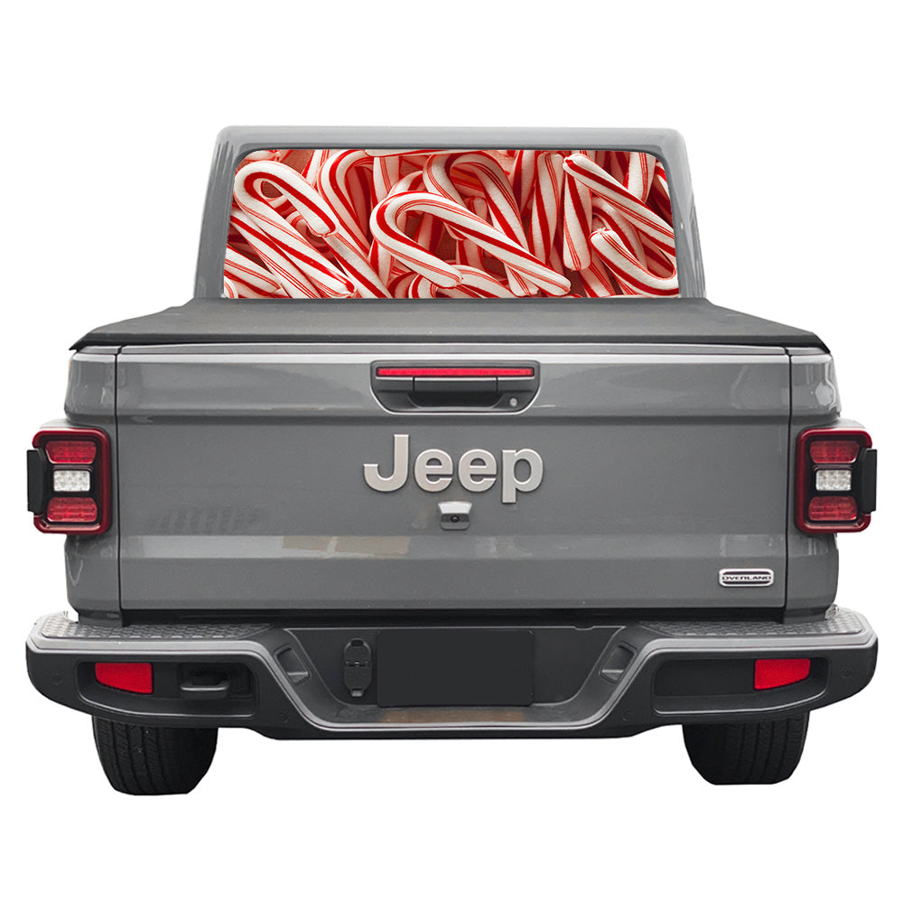 Candy Cane Mix Rear Window Decal