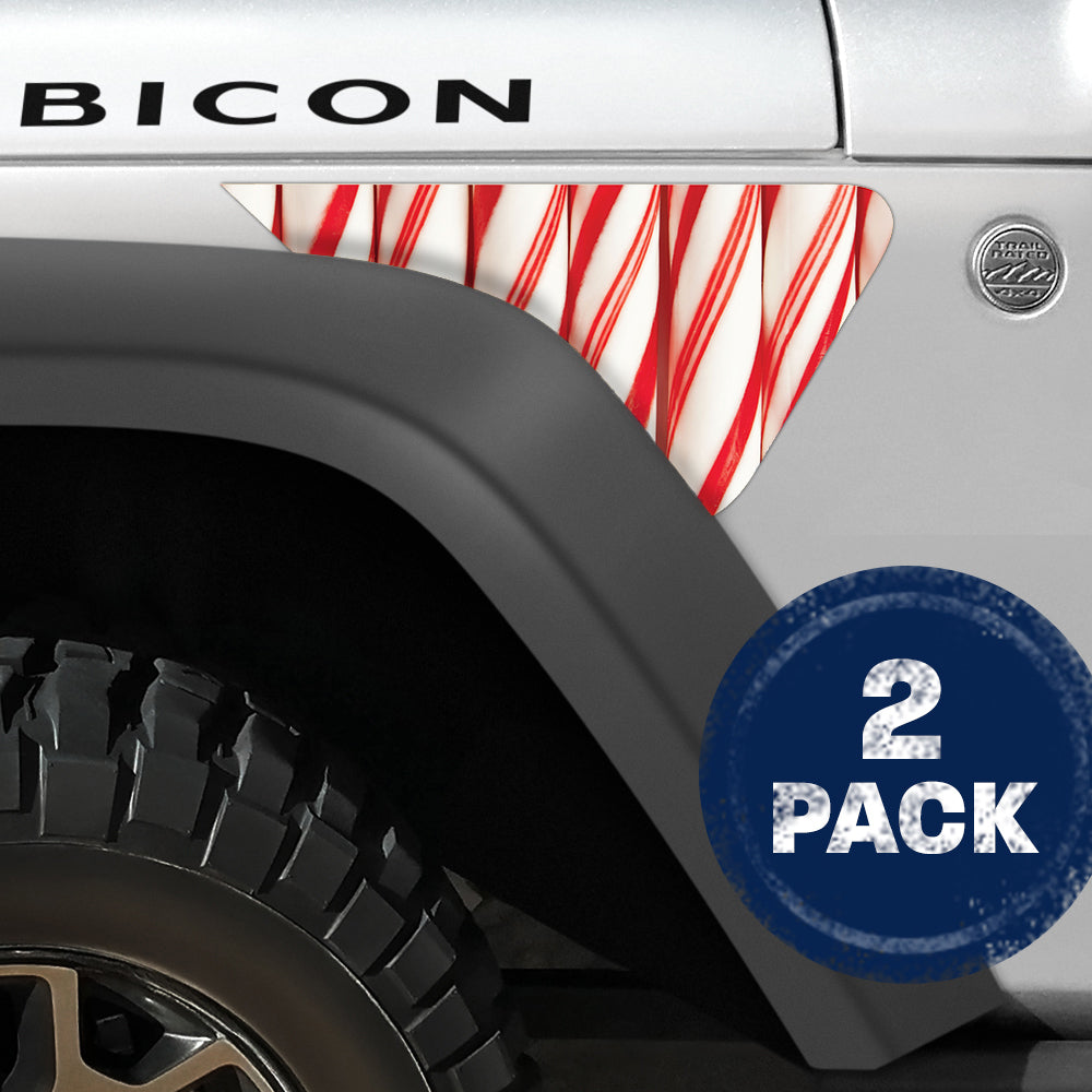 Candy Stripe 2pc Vinyl Fender Decal