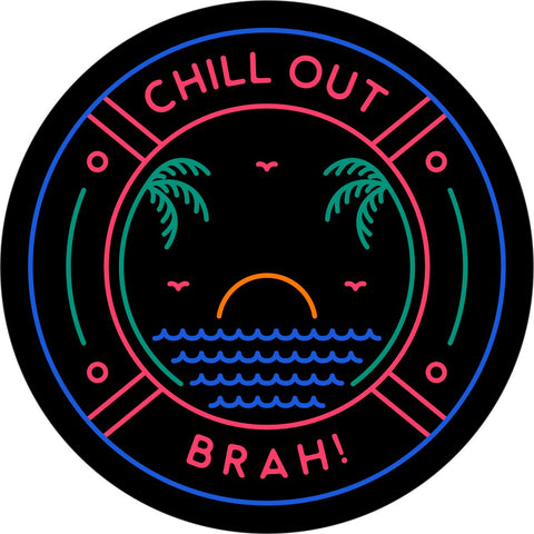 Chill Out Brah Beach Spare Tire Cover for Jeep, Camper, RV, Bronco, & More