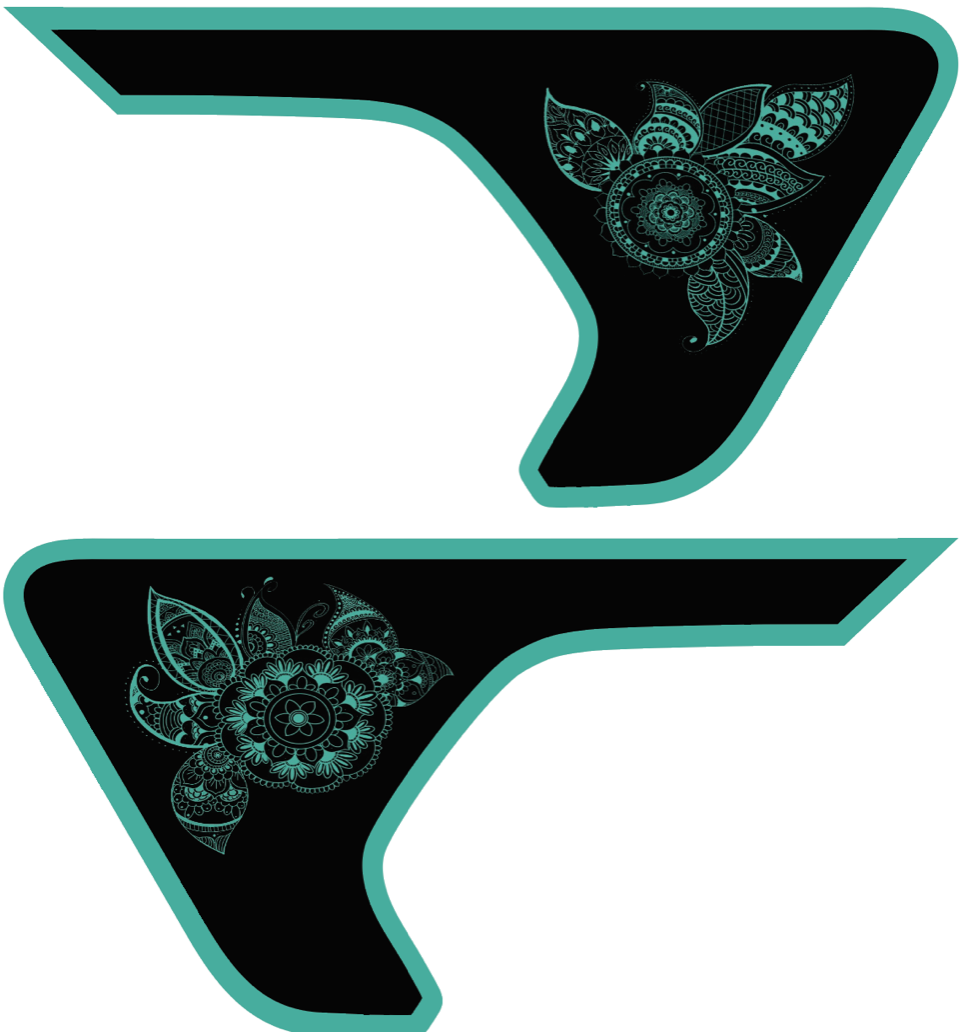 Custom Design 2pc Vinyl Fender Decal