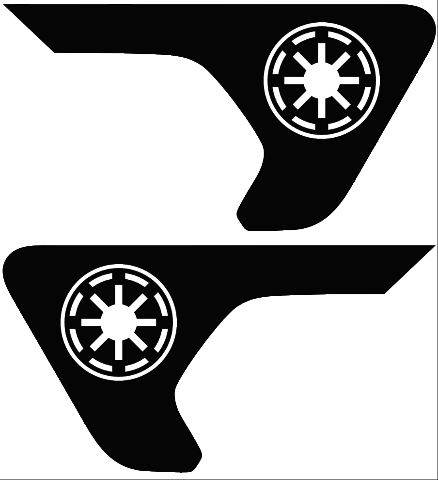 Custom Design 2pc Vinyl Fender Decal