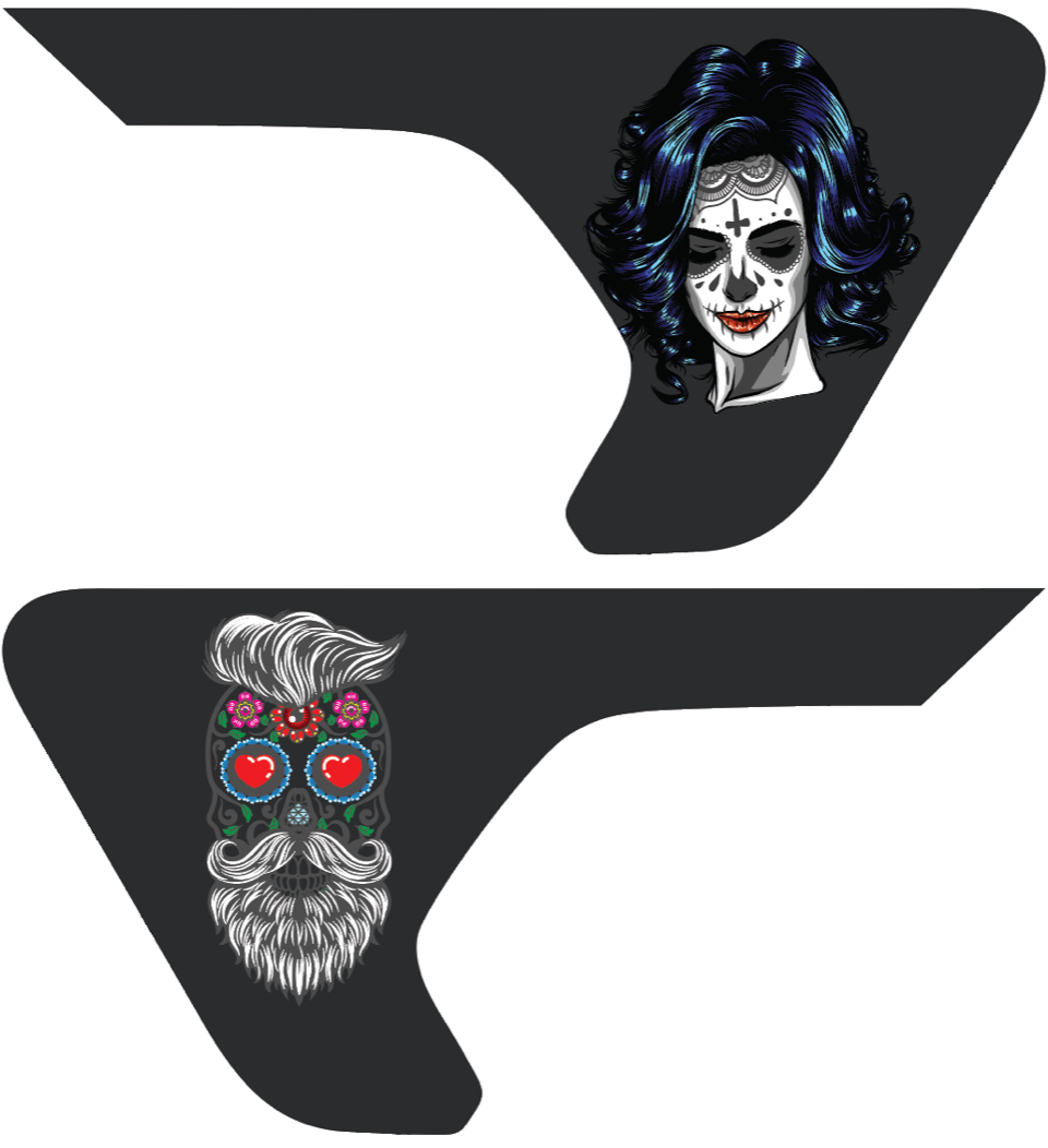 Custom Design 2pc Vinyl Fender Decal