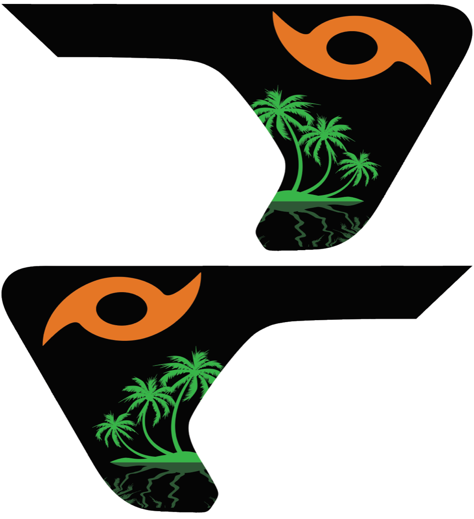 Custom Design 2pc Vinyl Fender Decal