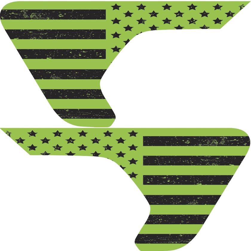 Distressed Lime green Inserts & Vent Decals Bundle