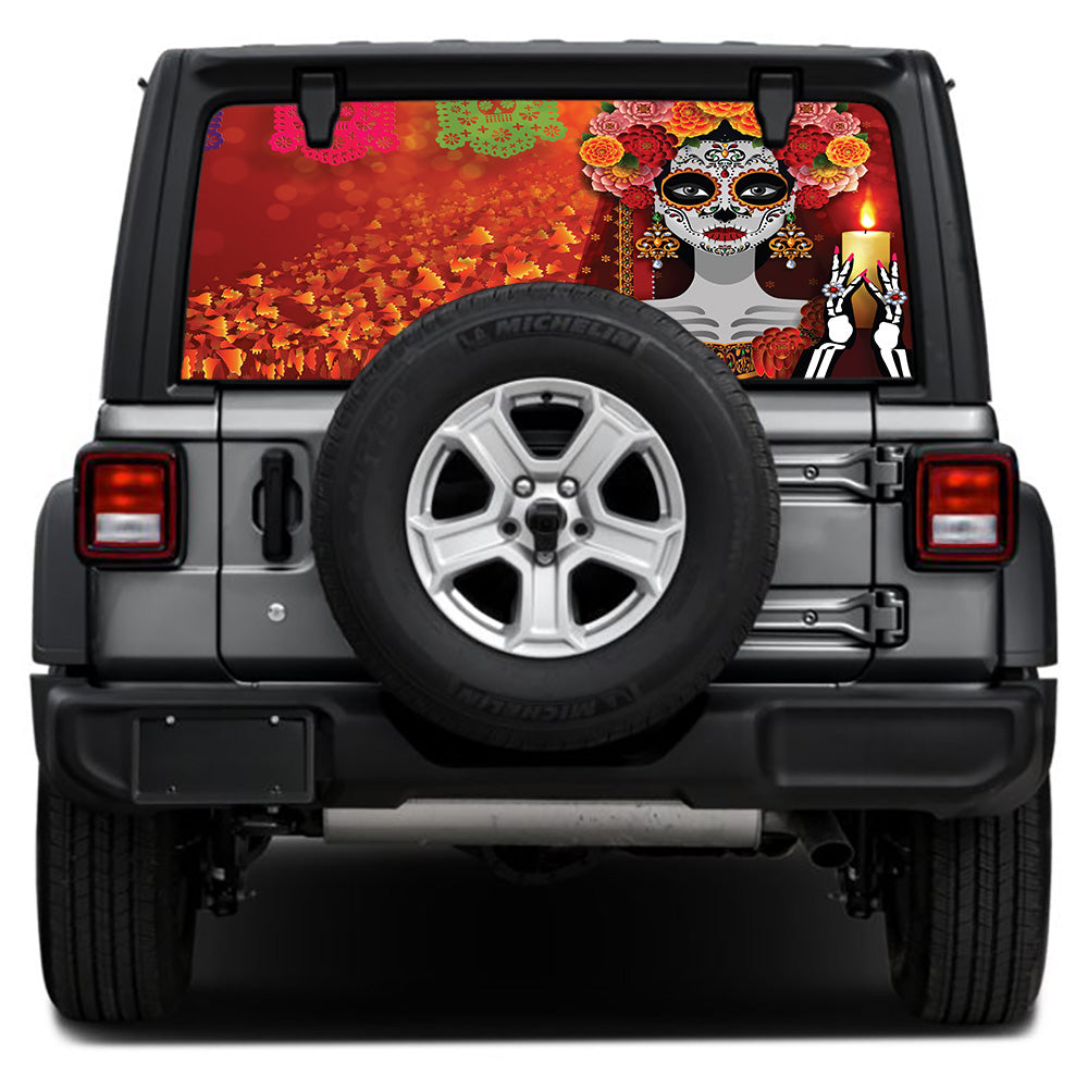 Day of the Dead Rear Window Decal