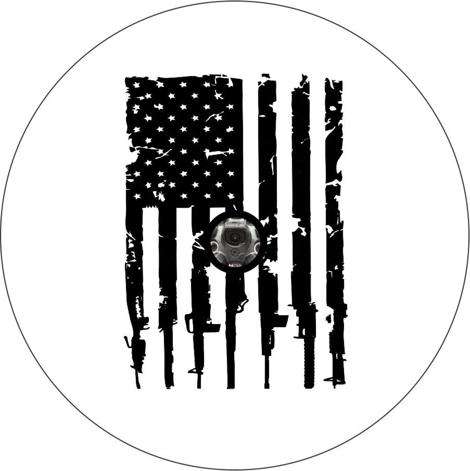 Distressed American Flag - Current Guns Design (ANY COLOR)
