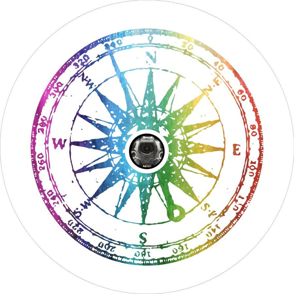 Distressed Rainbow Compass 2
