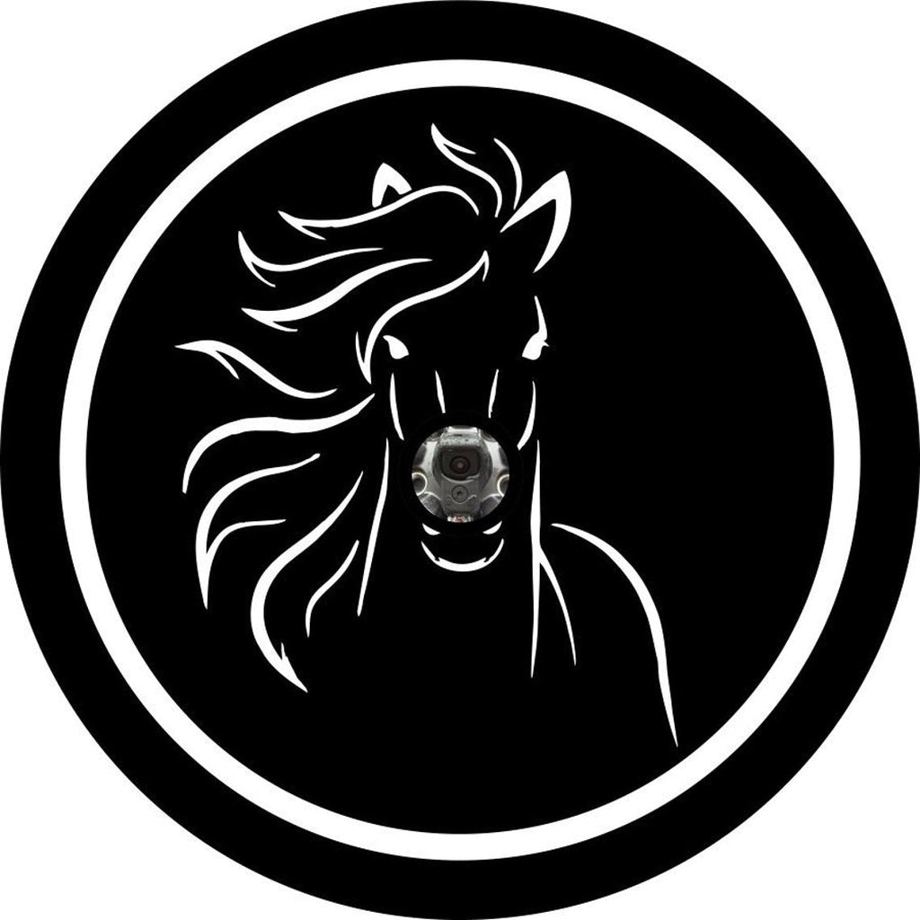 Horse Head with Flowing Mane Design