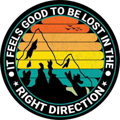 It Feels Good to Be Lost Mountain Landscape Spare Tire Cover
