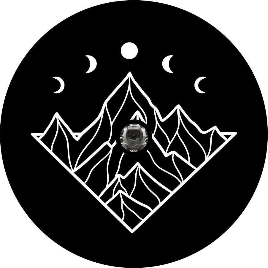 Moon Phase Around the authentic Sun Spare Tire Cover for any Vehicle, Make, Model and Size