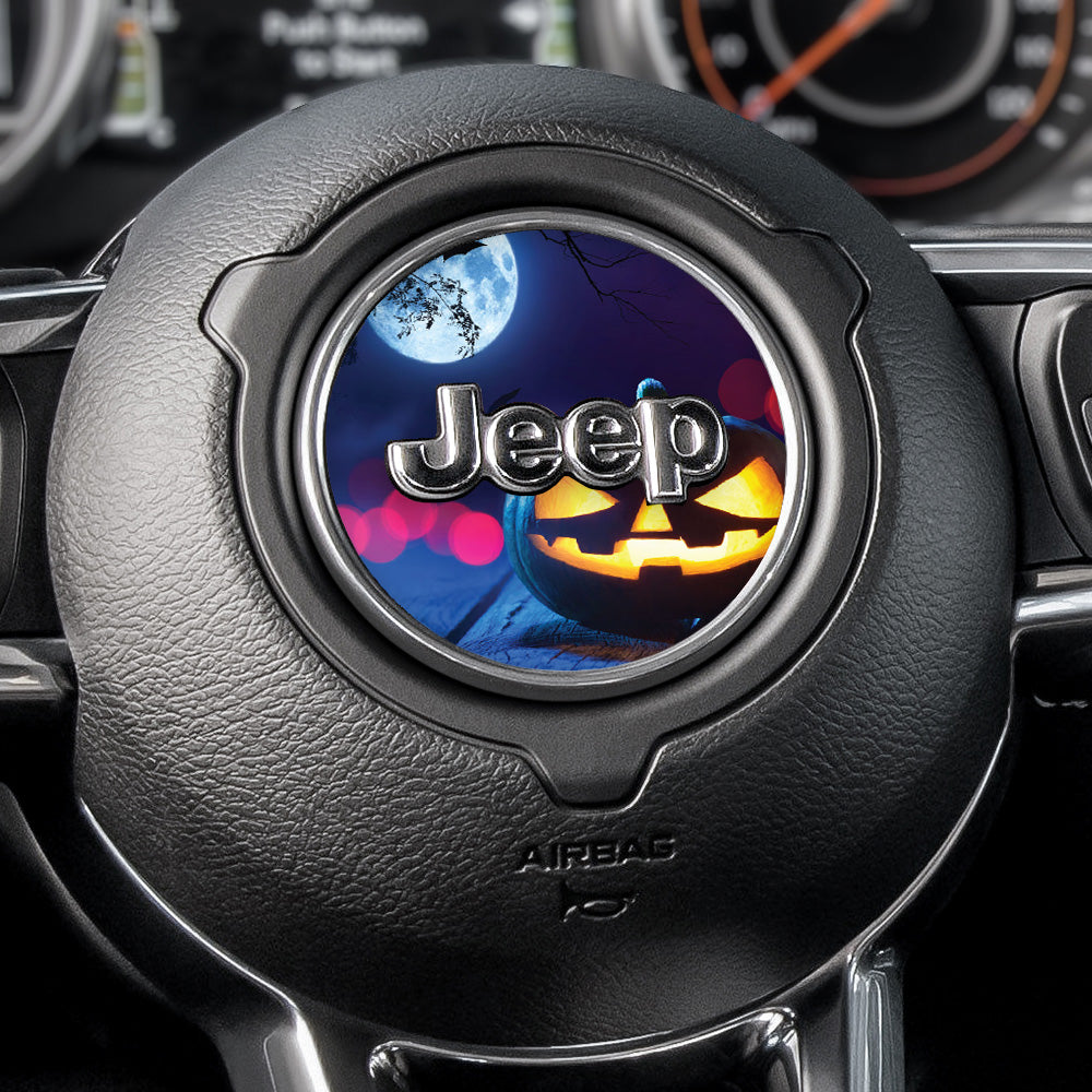 Jack-o-Lantern Steering Wheel Decal