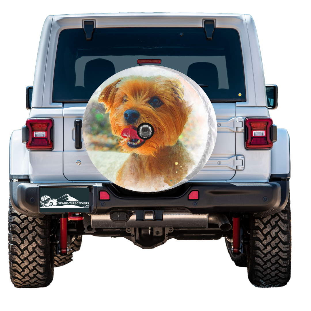 Golden Retriever with Flowers Spare Tire online Cover for any Vehicle, Make, Model and Size